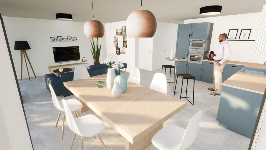 Maison contemporaine pièce de vie